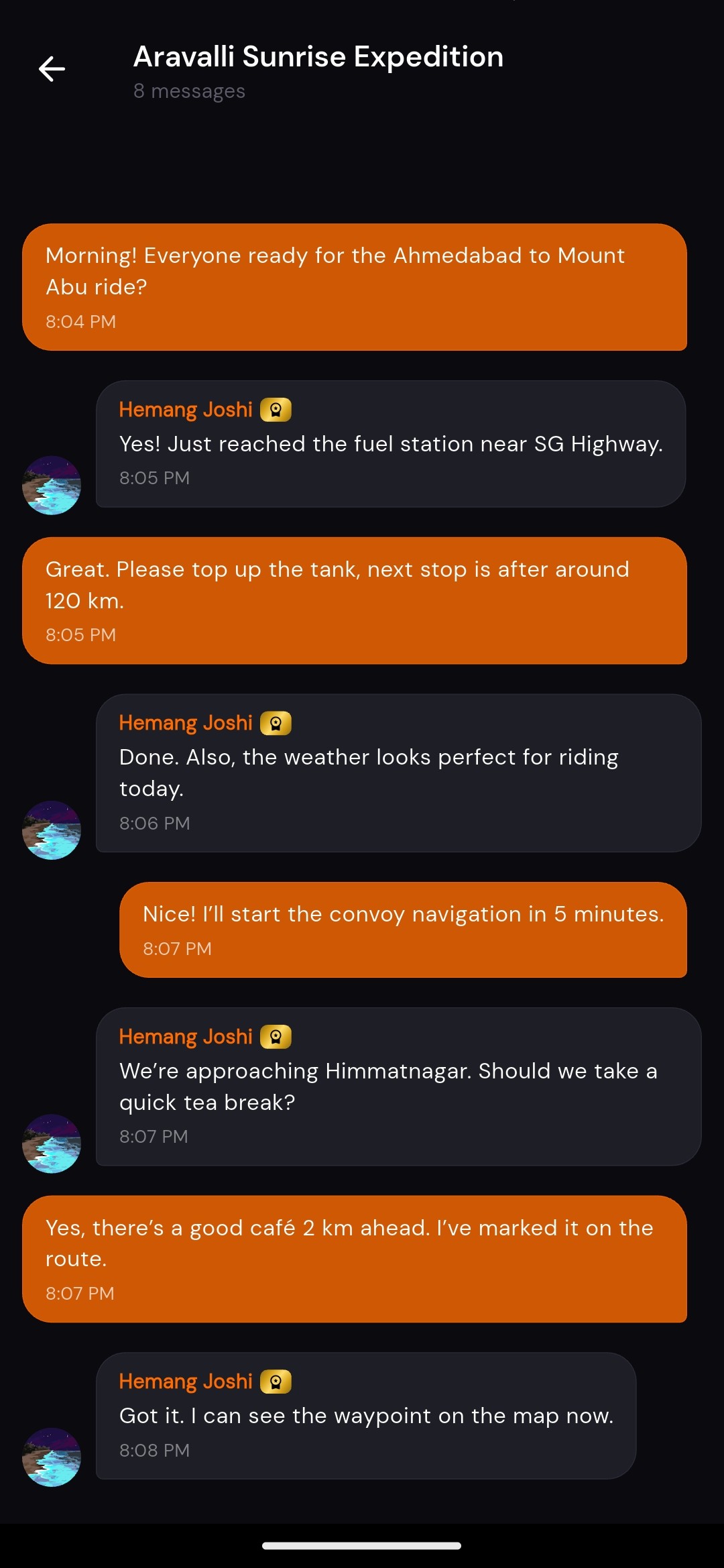 ConvoyX group chat