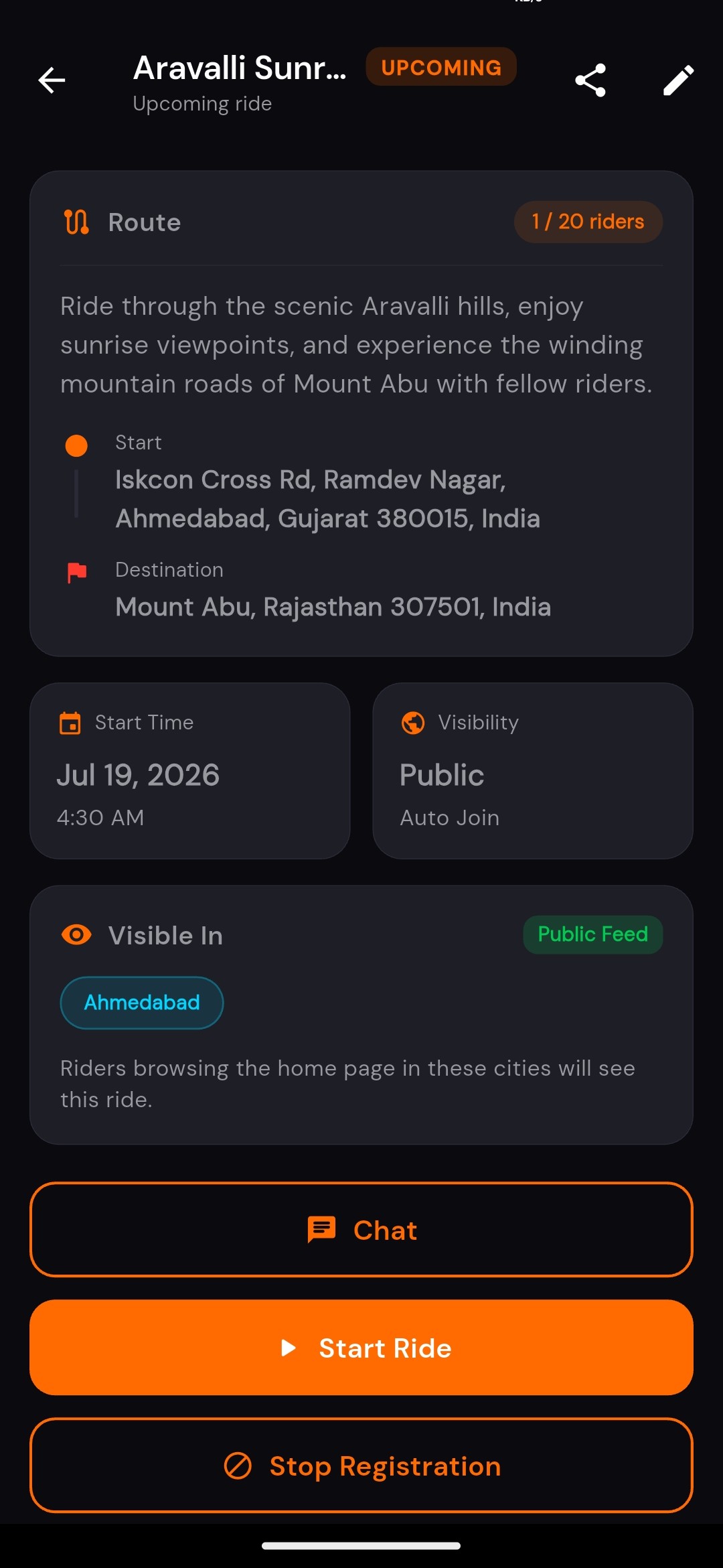 ConvoyX ride details